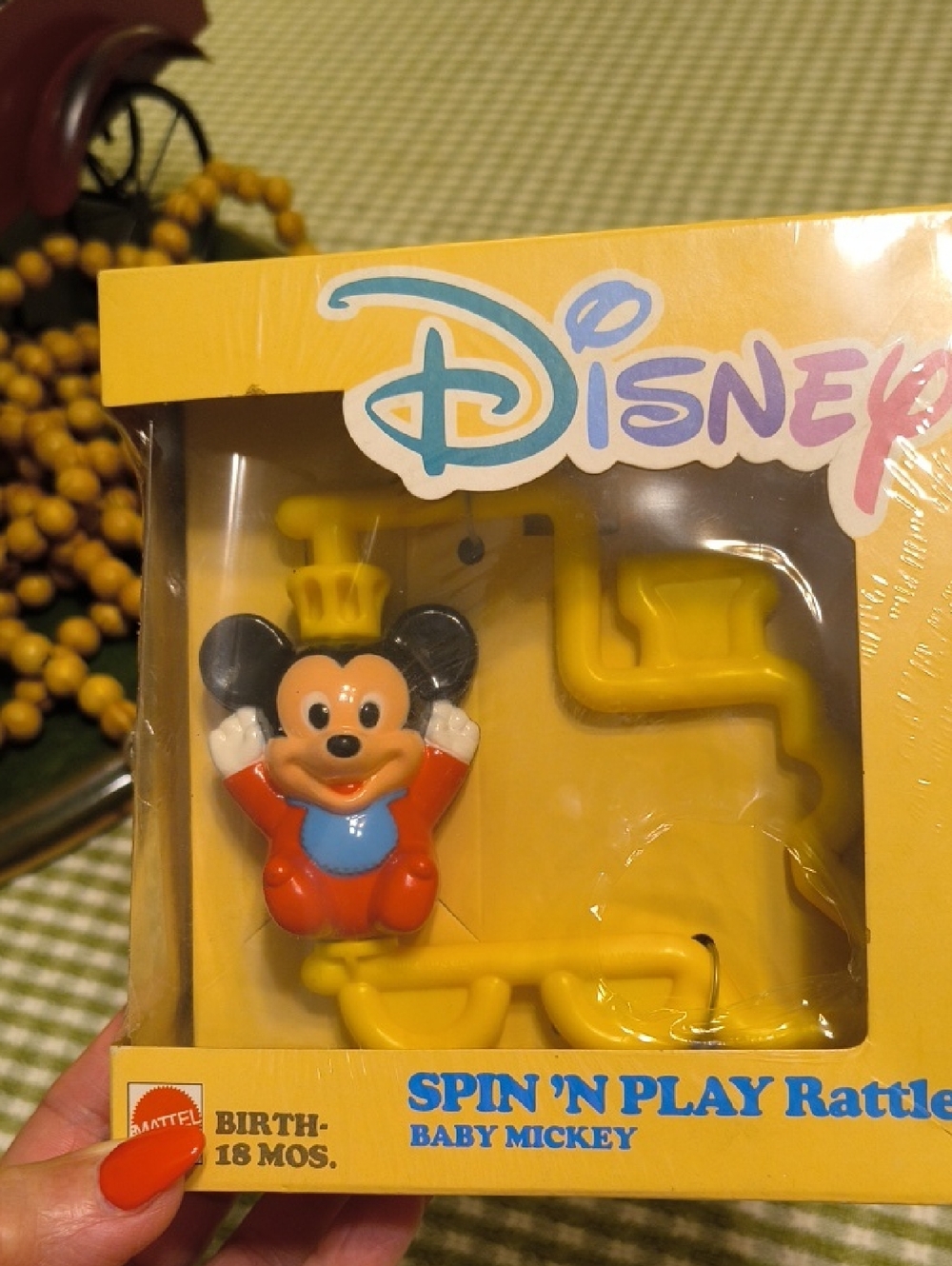 Disney Baby Mickey Spin 'N Play Rattle - Yellow, Red, Blue, Black